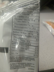 Nutritional Facts for Smart fot Life protein bars